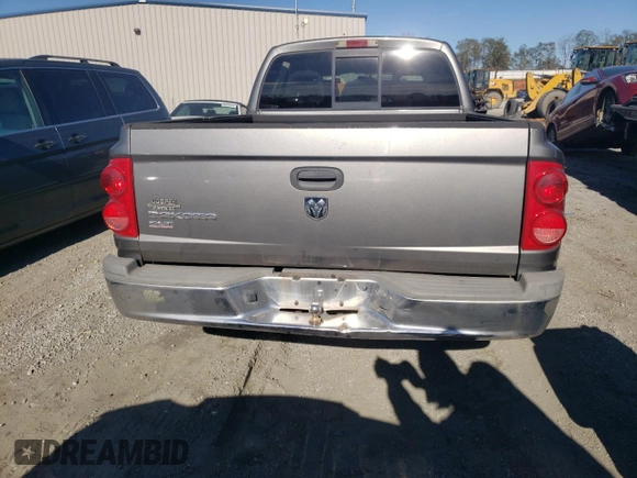 2005 Dodge Dakota SLT with VIN 1D7HE48K75S136211, listed as a Copart auction lot 78464004 with 229,707 mi miles and Salvage Title. Bid and sale history available at DreamBid. Image 6.