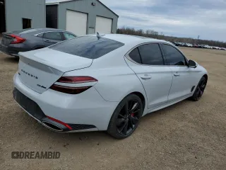 2023 Genesis G70 3.3T with VIN KMTG54TEXPU114395, listed as a Copart auction lot 81237134 with 27,207 mi miles and Salvage Title. Bid and sale history available at DreamBid. Image 3.