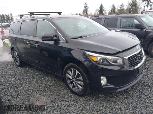 2016 Kia Sedona EX with VIN KNDMC5C11G6160910, listed as a IAAI auction lot 40905404 with 105,523 mi miles. Bid and sale history available at carsss.com. Image 1.