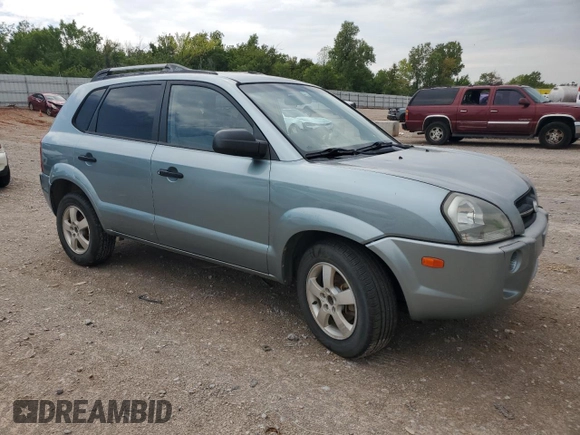 2007 Hyundai Tucson GLS with VIN KM8JM12B27U495748, listed as a Copart auction lot 65995374 with 203,456 mi miles and Salvage Title. Bid and sale history available at carsss.com. Image 4.