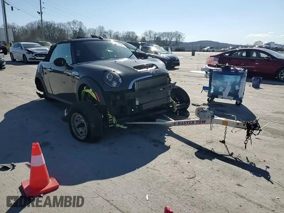 2012 MINI Convertible S with VIN WMWZP3C58CT296381, listed as a Copart auction lot 50834655 with 111,228 mi miles and Salvage Title. Bid and sale history available at DreamBid. Image 11.