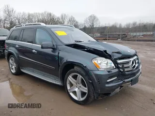 2012 Mercedes-Benz GL-Class GL 550 with VIN 4JGBF8GE0CA773312, listed as a IAAI auction lot 41399833 with 180,702 mi miles. Bid and sale history available at carsss.com. Image 1.