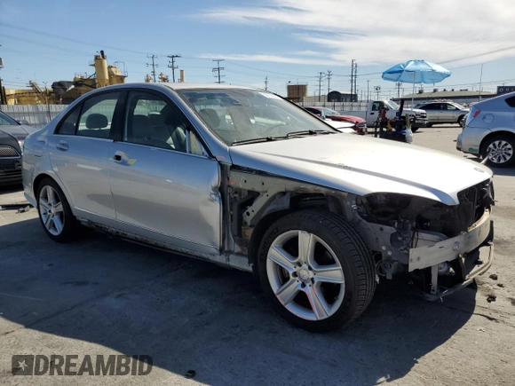 2011 Mercedes-Benz C with VIN WDDGF5EB2BR174774, listed as a Copart auction lot 52709625 with 124,781 mi miles and Salvage Title. Bid and sale history available at carsss.com. Image 4.