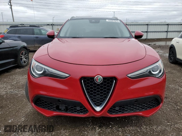 2018 Alfa Romeo Stelvio Ti z VIN ZASFAKBN7J7B80170, wystawiony jako Copart lot #53367875 z przebiegiem 94 603 mil mil oraz Czysty tytuł • Clean title. Historia ofert i sprzedaży dostępna na DreamBid. Obrazek 5.