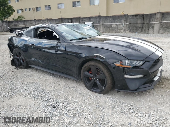 2021 Ford Mustang EcoBoost with VIN 1FA6P8TH4M5151881, listed as a Copart auction lot 49722985 with 56,041 mi miles and Non Repairable. Bid and sale history available at carsss.com. Image 4.