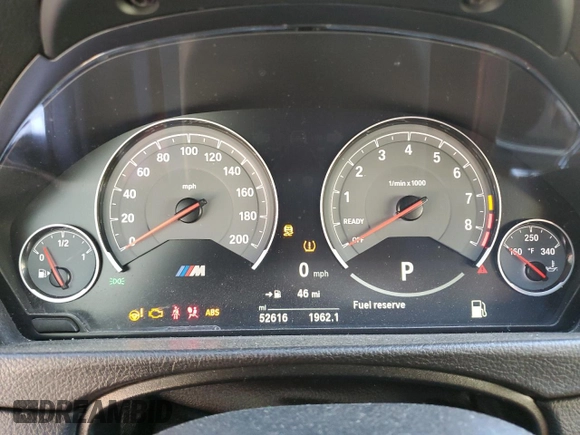 2016 BMW M4 with VIN WBS3R9C53GK336778, listed as a Copart auction lot 43962753 with 52,616 mi miles. Bid and sale history available at carsss.com. Image 9.