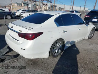 2014 Infiniti Q50 with VIN JN1BV7AP5EM678664, listed as a IAAI auction lot 41641222 with 86,385 mi miles and . Bid and sale history available at carsss.com. Image 4.