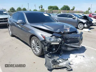2020 Infiniti Q50 Luxe with VIN JN1EV7AR5LM255479, listed as a IAAI auction lot 42375272 with 121,175 mi miles and . Bid and sale history available at DreamBid. Image 1.