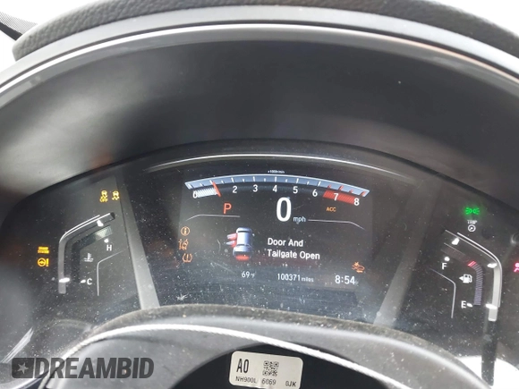 2019 Honda CR-V EX with VIN 5J6RW1H54KA039693, listed as a IAAI auction lot 41827425 with 100,371 mi miles. Bid and sale history available at carsss.com. Image 7.