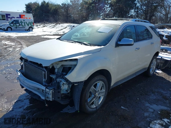 2015 Chevrolet Equinox LTZ with VIN 1GNALDEK5FZ126010, listed as a IAAI auction lot 41646828 with 68,557 mi miles. Bid and sale history available at carsss.com. Image 2.