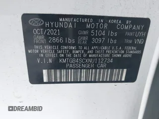 2022 Genesis G80 2.5T with VIN KMTGB4SCXNU112734, listed as a IAAI auction lot 41767129 with 25,008 mi miles. Bid and sale history available at carsss.com. Image 9.