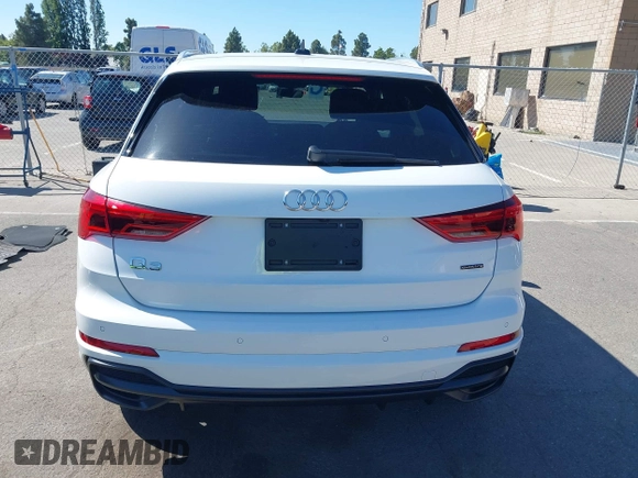 2022 Audi Q3 S line Premium with VIN WA1DECF32N1148121, listed as a IAAI auction lot 42304046 with 19,547 mi miles and . Bid and sale history available at DreamBid. Image 17.
