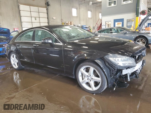 2014 Mercedes-Benz CLS 550 with VIN WDDLJ9BB8EA100254, listed as a Copart auction lot 57229935 with 132,574 mi miles and Salvage title. Bid and sale history available at DreamBid. Image 4.
