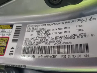 2018 Toyota Tacoma SR with VIN 3TMGZ5AN0JM169333, listed as a IAAI auction lot 41247129 with 78,466 mi miles. Bid and sale history available at carsss.com. Image 9.