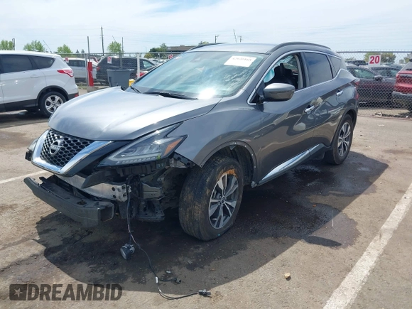 2023 Nissan Murano SV with VIN 5N1AZ2BJ0PC105430, listed as a IAAI auction lot 42020165 with 73,705 mi miles. Bid and sale history available at carsss.com. Image 2.