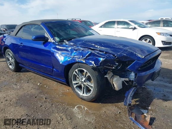 2014 Ford Mustang V6 with VIN 1ZVBP8EM2E5219886, listed as a IAAI auction lot 41689457 with 159,853 mi miles. Bid and sale history available at carsss.com. Image 1.