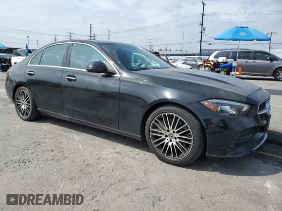 2022 Mercedes-Benz C 300 with VIN W1KAF4GB9NR009841, listed as a Copart auction lot 58415085 with 26,465 mi miles and Salvage title. Bid and sale history available at DreamBid. Image 4.