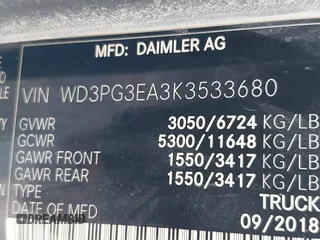 2019 Mercedes-Benz Metris Cargo with VIN WD3PG3EA3K3533680, listed as a IAAI auction lot 42082740 with 281,440 mi miles and . Bid and sale history available at DreamBid. Image 9.