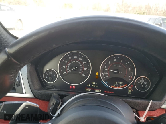 2019 BMW 4 Series 440i with VIN WBA4J5C52KBM66147, listed as a Copart auction lot 47251035 with 59,097 mi miles and Salvage title. Bid and sale history available at DreamBid. Image 9.