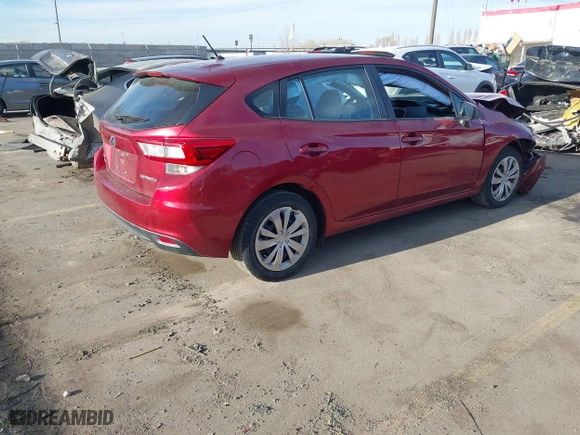 2019 Subaru Impreza with VIN 4S3GTAA63K1721568, listed as a IAAI auction lot 41896632 with 18,744 mi miles. Bid and sale history available at carsss.com. Image 4.