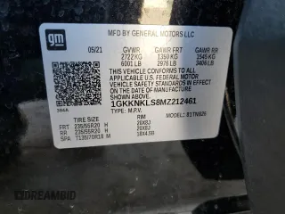 2021 GMC Acadia SLE z VIN 1GKKNKLS8MZ212461, wystawiony jako Copart lot #55786595 z przebiegiem 47 128 mil mil oraz Szkoda całkowita • Salvage title. Historia ofert i sprzedaży dostępna na DreamBid. Obrazek 12.