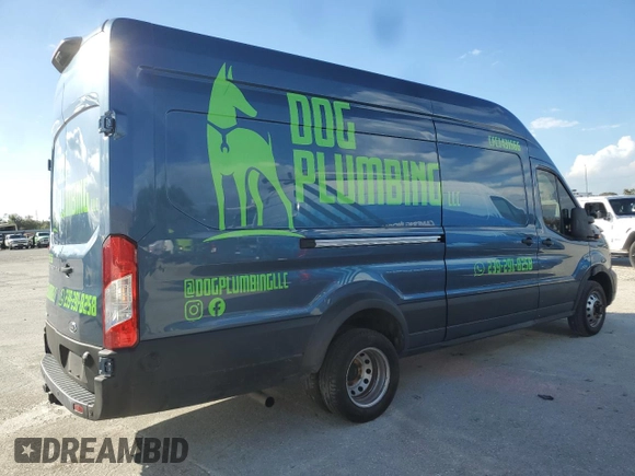 2024 Ford Transit Cargo with VIN 1FTRU8XG8RKA15196, listed as a Copart auction lot 84198984 with 12,267 mi miles and Salvage Title. Bid and sale history available at DreamBid. Image 3.