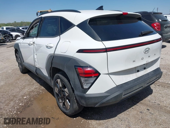 2024 Hyundai Kona SEL with VIN KM8HB3AB7RU147464, listed as a IAAI auction lot 42050923 with 21,165 mi miles. Bid and sale history available at carsss.com. Image 3.