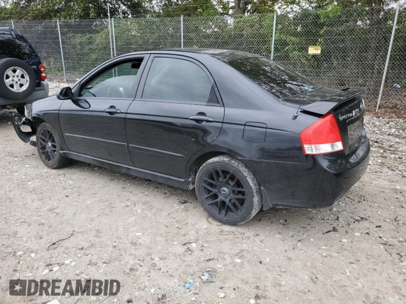 2009 Kia Spectra EX with VIN KNAFE221395026165, listed as a Copart auction lot 73715994 with 245,813 mi miles and Salvage Title. Bid and sale history available at carsss.com. Image 2.