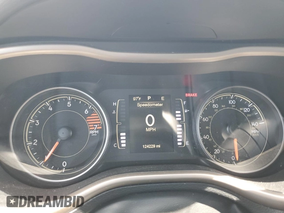 2016 Jeep Cherokee Altitude with VIN 1C4PJLCB8GW207480, listed as a Copart auction lot 62026585 with 124,229 mi miles and Salvage title. Bid and sale history available at DreamBid. Image 9.