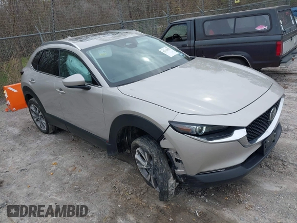 2024 Mazda CX-30 S Premium with VIN 3MVDMBDM1RM647840, listed as a IAAI auction lot 41724670 with 14,796 mi miles and . Bid and sale history available at DreamBid. Image 1.