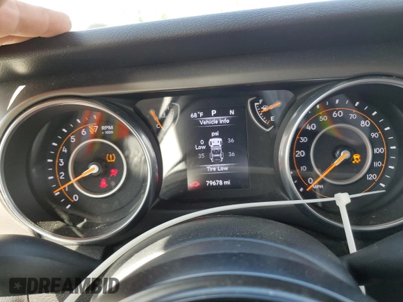 2018 Jeep Wrangler Unlimited Sport S with VIN 1C4HJXDG9JW273212, listed as a Copart auction lot 57762035 with 79,678 mi miles and Salvage title. Bid and sale history available at DreamBid. Image 9.