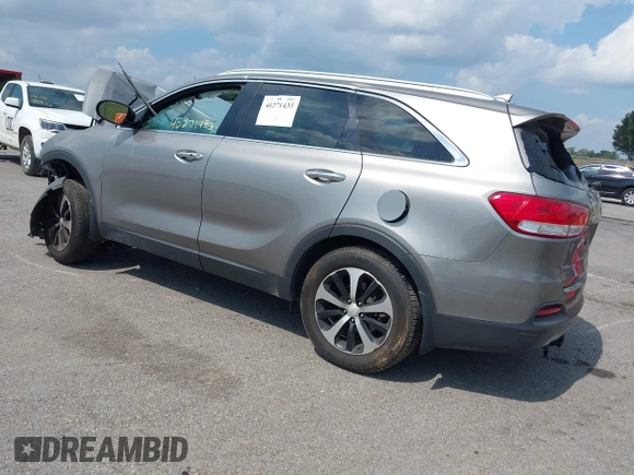 2016 Kia Sorento EX with VIN 5XYPH4A5XGG113192, listed as a IAAI auction lot 40271433 with 1 mi miles. Bid and sale history available at carsss.com. Image 3.
