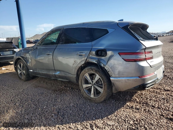 2021 Genesis GV80 Advanced + with VIN KMUHCESC5MU043713, listed as a Copart auction lot 77796854 with 58,391 mi miles and Salvage Title. Bid and sale history available at carsss.com. Image 2.