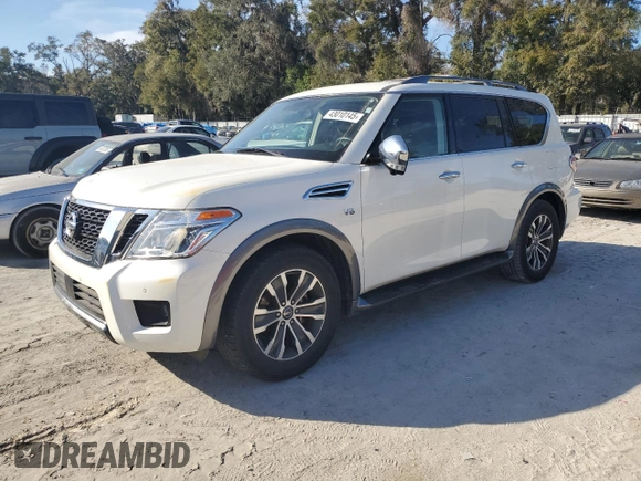 2020 Nissan Armada SL with VIN JN8AY2ND8L9109346, listed as a Copart auction lot 43010145 with 32,268 mi miles and Salvage Title. Bid and sale history available at carsss.com. Image 1.