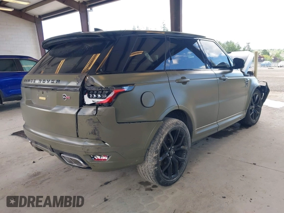 2021 Land Rover Range Rover Sport SVR with VIN SALWZ2RE1MA781663, listed as a IAAI auction lot 42383778 with Not provided miles and . Bid and sale history available at DreamBid. Image 4.
