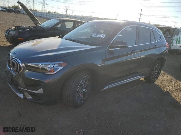 2022 BMW X1 xDrive28i with VIN WBXJG9C09N5U92203, listed as a Copart auction lot 76762314 with 16,780 mi miles and Salvage Title. Bid and sale history available at carsss.com. Image 1.