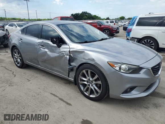 2015 Mazda 6 i Grand Touring with VIN JM1GJ1W69F1172141, listed as a Copart auction lot 53512825 with Not Provided miles and Salvage Title. Bid and sale history available at DreamBid. Image 4.