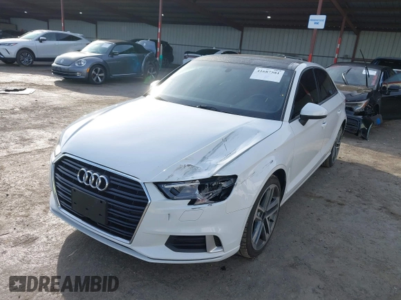 2018 Audi A3 Sedan Premium with VIN WAUAUGFF7J1069760, listed as a IAAI auction lot 41687581 with 70,980 mi miles. Bid and sale history available at carsss.com. Image 6.
