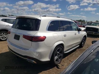 2022 Mercedes-Benz GLS 450 with VIN 4JGFF5KE5NA596444, listed as a Copart auction lot 66557944 with 24,797 mi miles and Salvage Title. Bid and sale history available at DreamBid. Image 3.