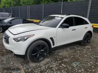 2017 Infiniti QX70 with VIN JN8CS1MUXHM144335, listed as a Copart auction lot 56918414 with 69,592 mi miles. Bid and sale history available at carsss.com. Image 1.