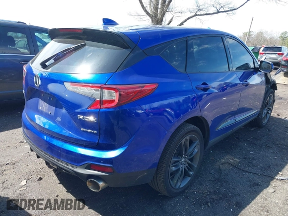 2022 Acura RDX w/A-Spec Package with VIN 5J8TC2H68NL012686, listed as a IAAI auction lot 42018498 with 33,308 mi miles. Bid and sale history available at carsss.com. Image 4.