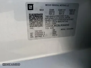 2020 Chevrolet Suburban Premier with VIN 1GNSKJKC0LR164243, listed as a Copart auction lot 70530624 with 0 mi miles and Salvage Title. Bid and sale history available at carsss.com. Image 12.