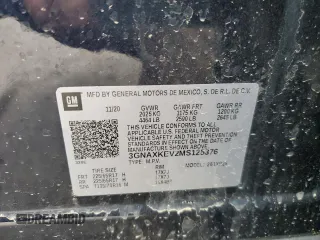 2021 Chevrolet Equinox LT with VIN 3GNAXKEV2MS125376, listed as a Copart auction lot 47312275 with 112,292 mi miles and Salvage Title. Bid and sale history available at DreamBid. Image 15.