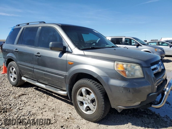 2007 Honda Pilot EX with VIN 2HKYF18437H540082, listed as a Copart auction lot 49068285 with 180,679 mi miles and Salvage Title. Bid and sale history available at DreamBid. Image 4.