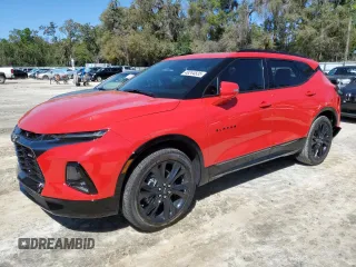 2022 Chevrolet Blazer RS with VIN 3GNKBERS1NS190872, listed as a Copart auction lot 49244535 with 15,574 mi miles and Salvage title. Bid and sale history available at DreamBid. Image 1.