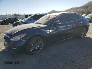 2017 Infiniti Q70 3.7 with VIN JN1BY1AP3HM740684, listed as a Copart auction lot 87654345 with 95,830 mi miles and Salvage Title. Bid and sale history available at carsss.com. Image 1.
