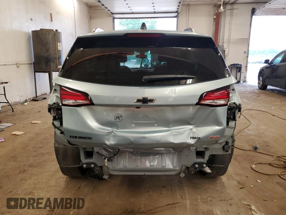 2022 Chevrolet Equinox RS with VIN 2GNAXWEV9N6145728, listed as a Copart auction lot 60309995 with 22,673 mi miles and Salvage title. Bid and sale history available at DreamBid. Image 6.