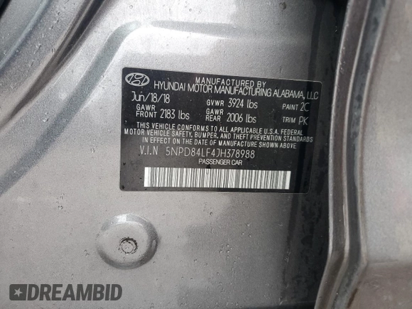 2018 Hyundai Elantra SEL z VIN 5NPD84LF4JH378988, wystawiony jako Copart lot #87081004 z przebiegiem 86 737 mil mil oraz Szkoda całkowita • Salvage title. Historia ofert i sprzedaży dostępna na DreamBid. Obrazek 12.