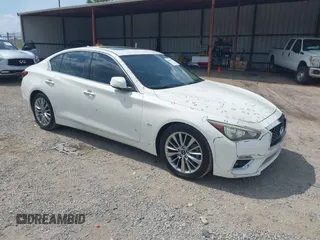 2018 Infiniti Q50 Luxe with VIN JN1EV7AP7JM352520, listed as a IAAI auction lot 42427317 with 73,717 mi miles and . Bid and sale history available at DreamBid. Image 1.