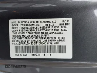 2016 Honda Odyssey SE с VIN 5FNRL5H33GB158645, выставлен на аукционе IAAI как лот 42406938 с пробегом 116 230 миль миль и . История ставок и продаж доступна на DreamBid. Изображение 9.
